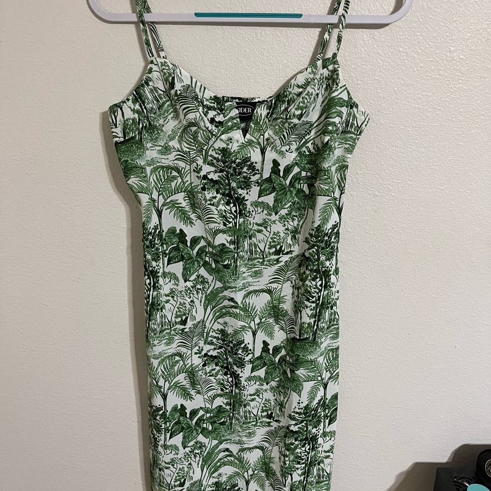 Cider Fern and Palm Bodycon Dress